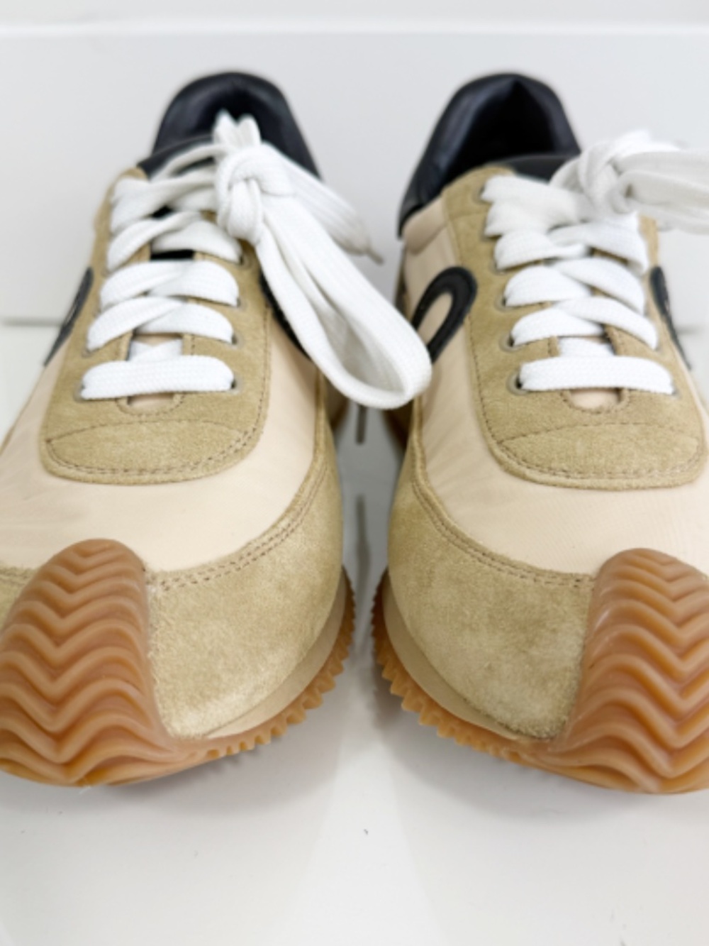 Loewe Flow Runner Suede and Leather Sneakers - Beige - Picture 11 of 14